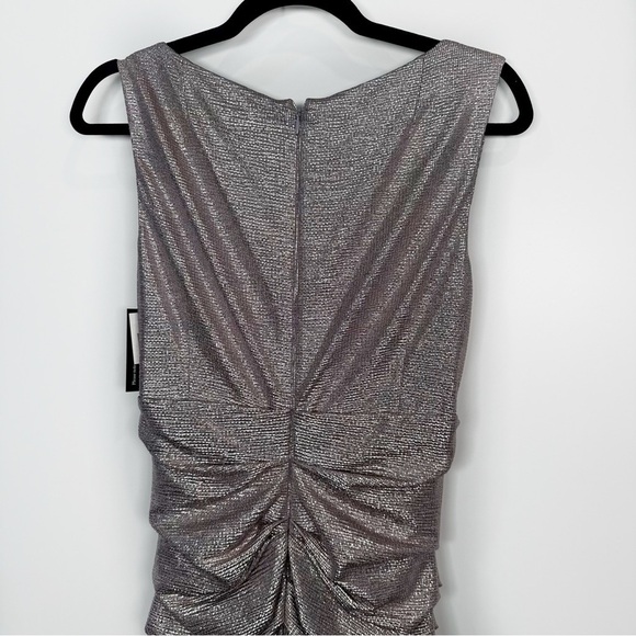 NEW Talbot Runhof Metallic Dress Gown Size 8 - Picture 12 of 16